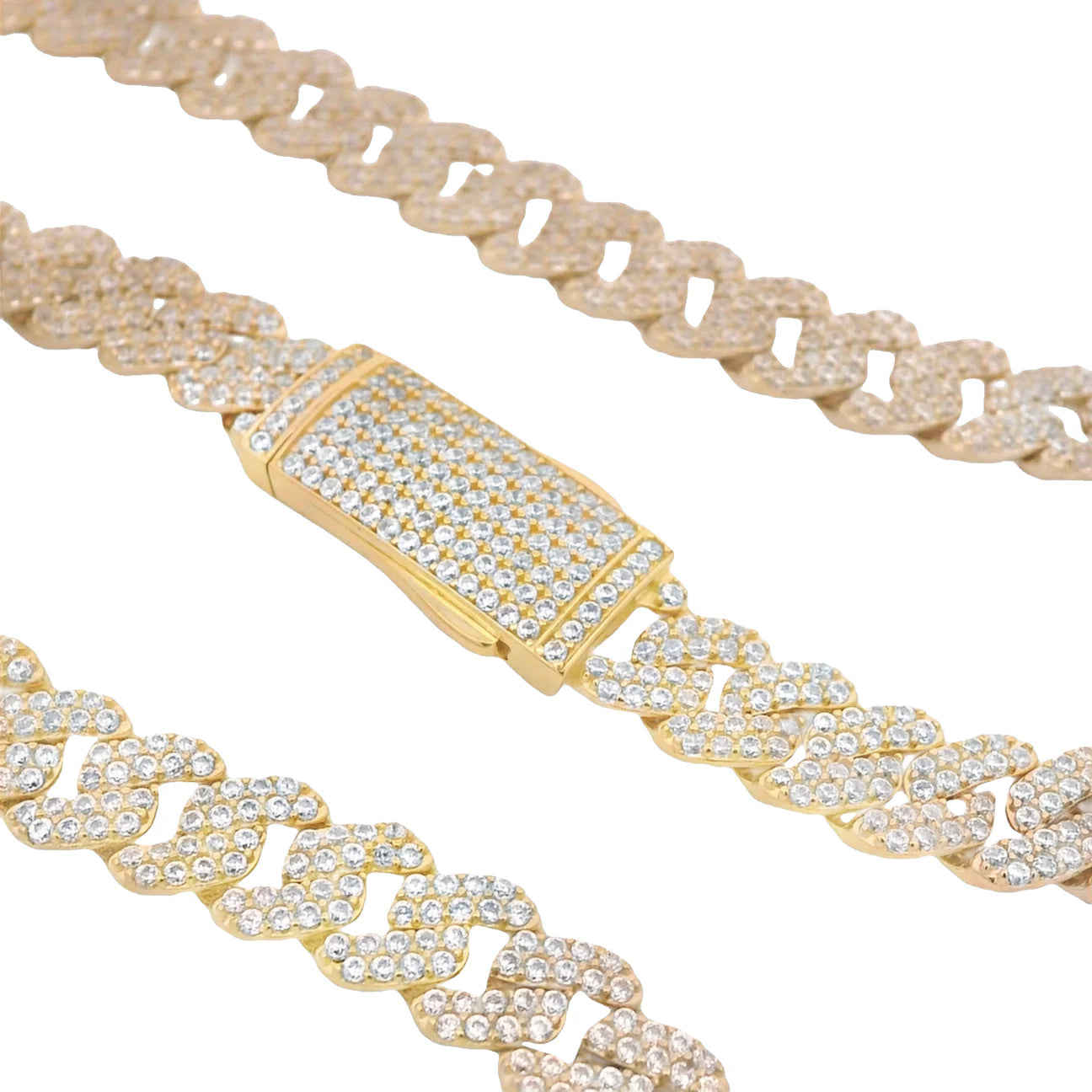 14K Hollow Choker Full CZ (7MM - 18” Inches)