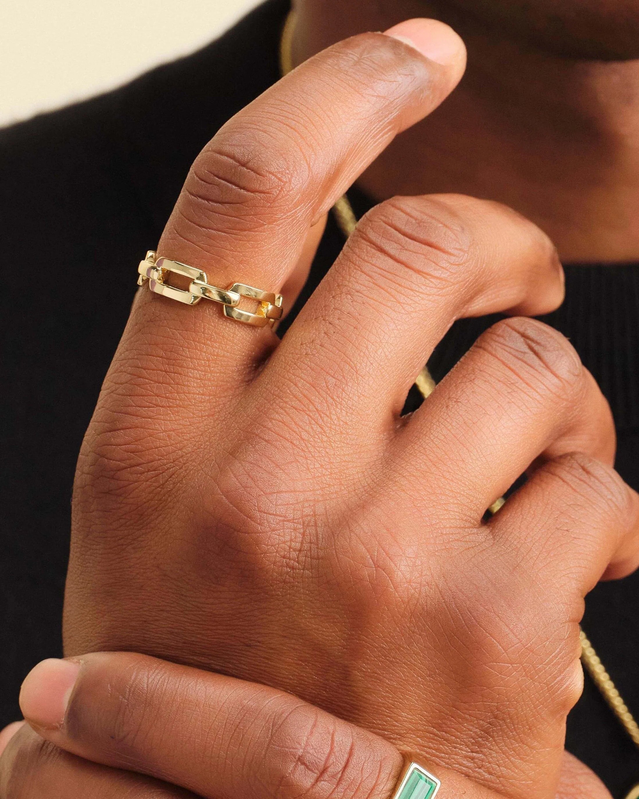 Paperclip Ring Gold 925