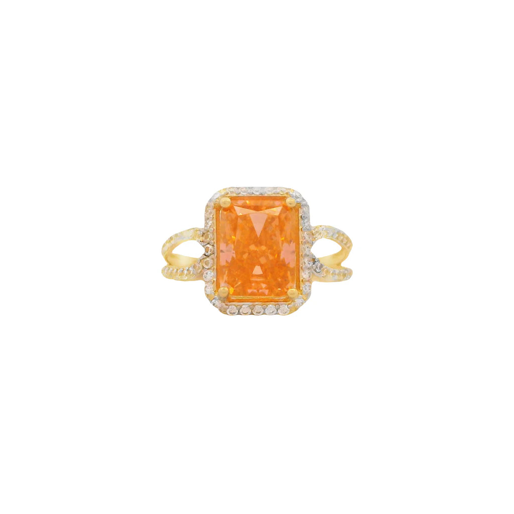 14K Women's CZ Square Ring