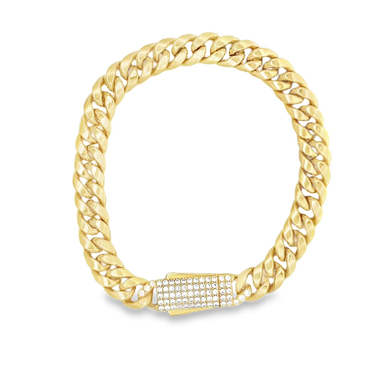 14K Hollow Cuban Bracelet for women