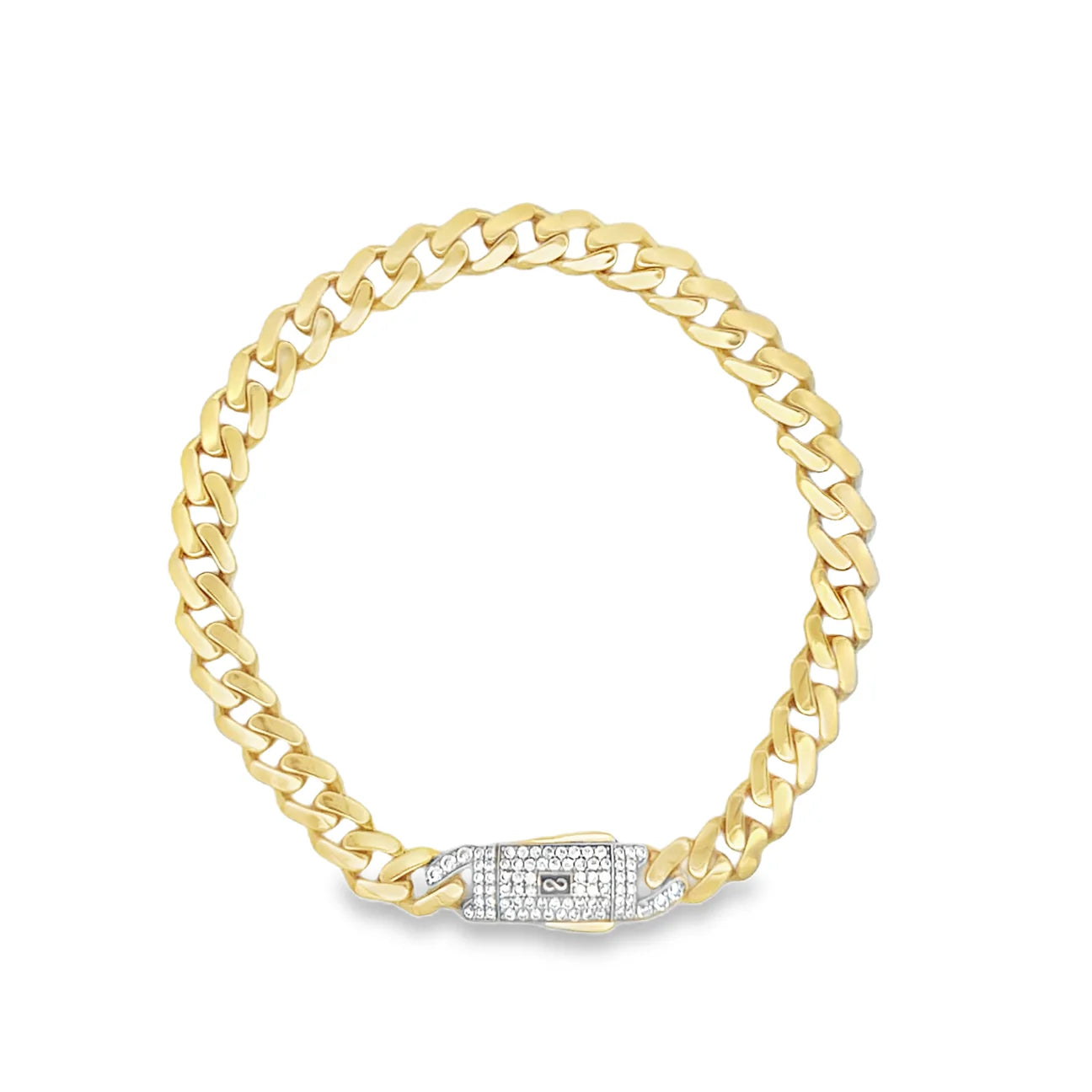 14K Hollow Cuban Monaci Bracelet