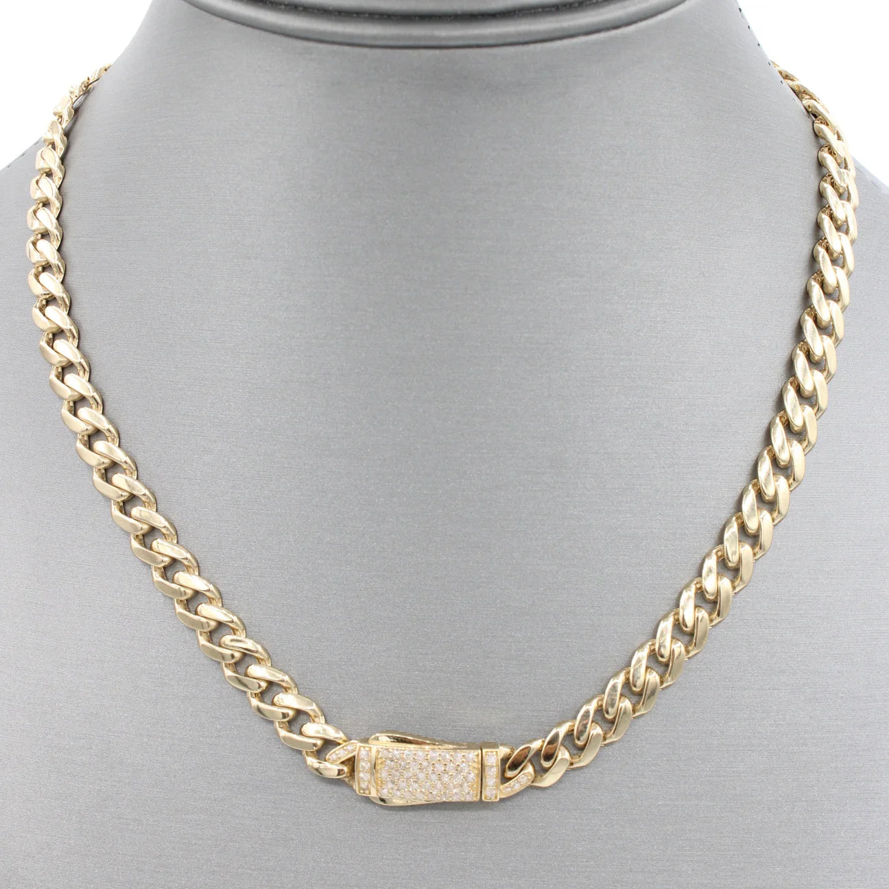 14k Hollow Cuban ITTALLO Choker for Women (8MM - 16" Inches)