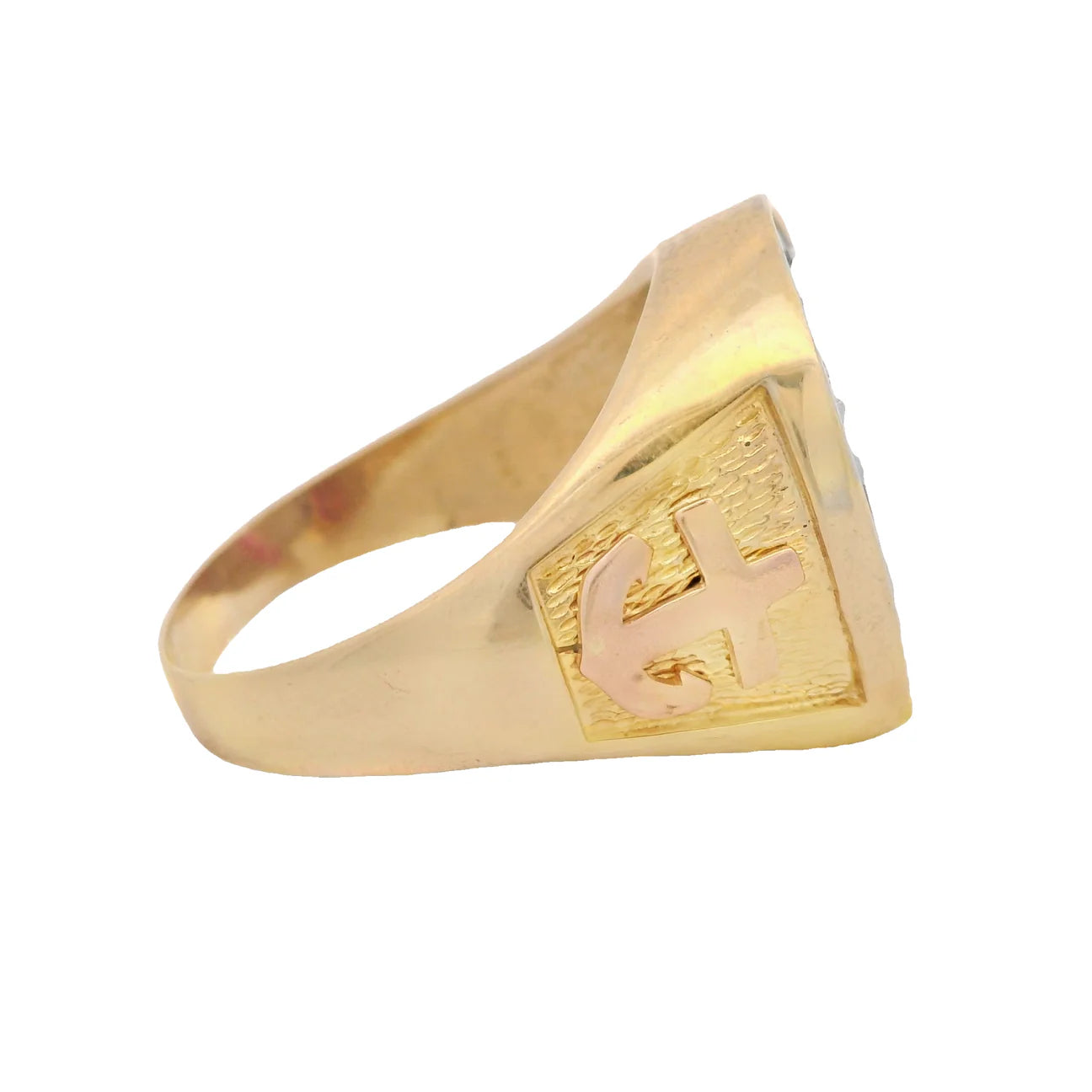 14K Jesus Face CZ Ring