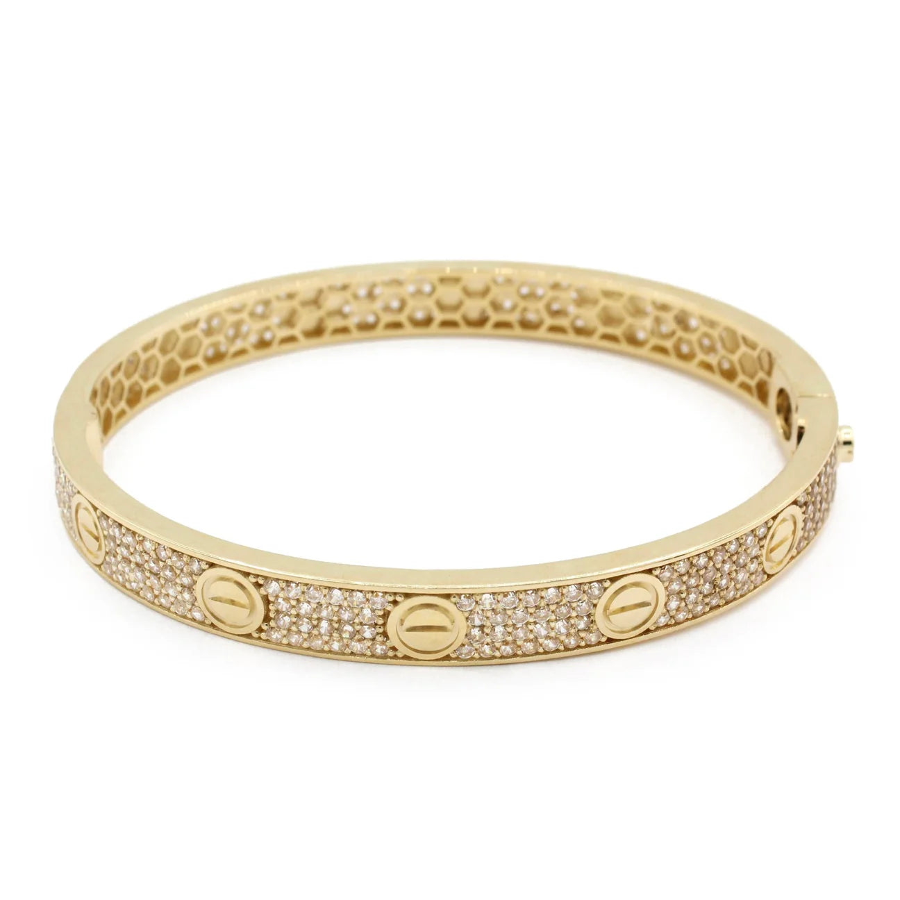 14K Men Love With CZ Bangle