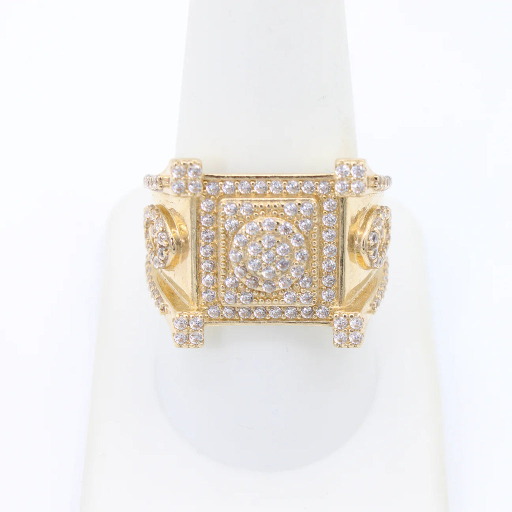 14k CZ Square Ring JTJ
