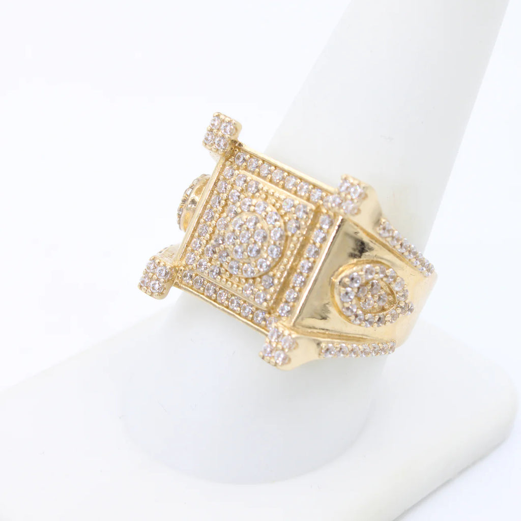 14k CZ Square Ring JTJ