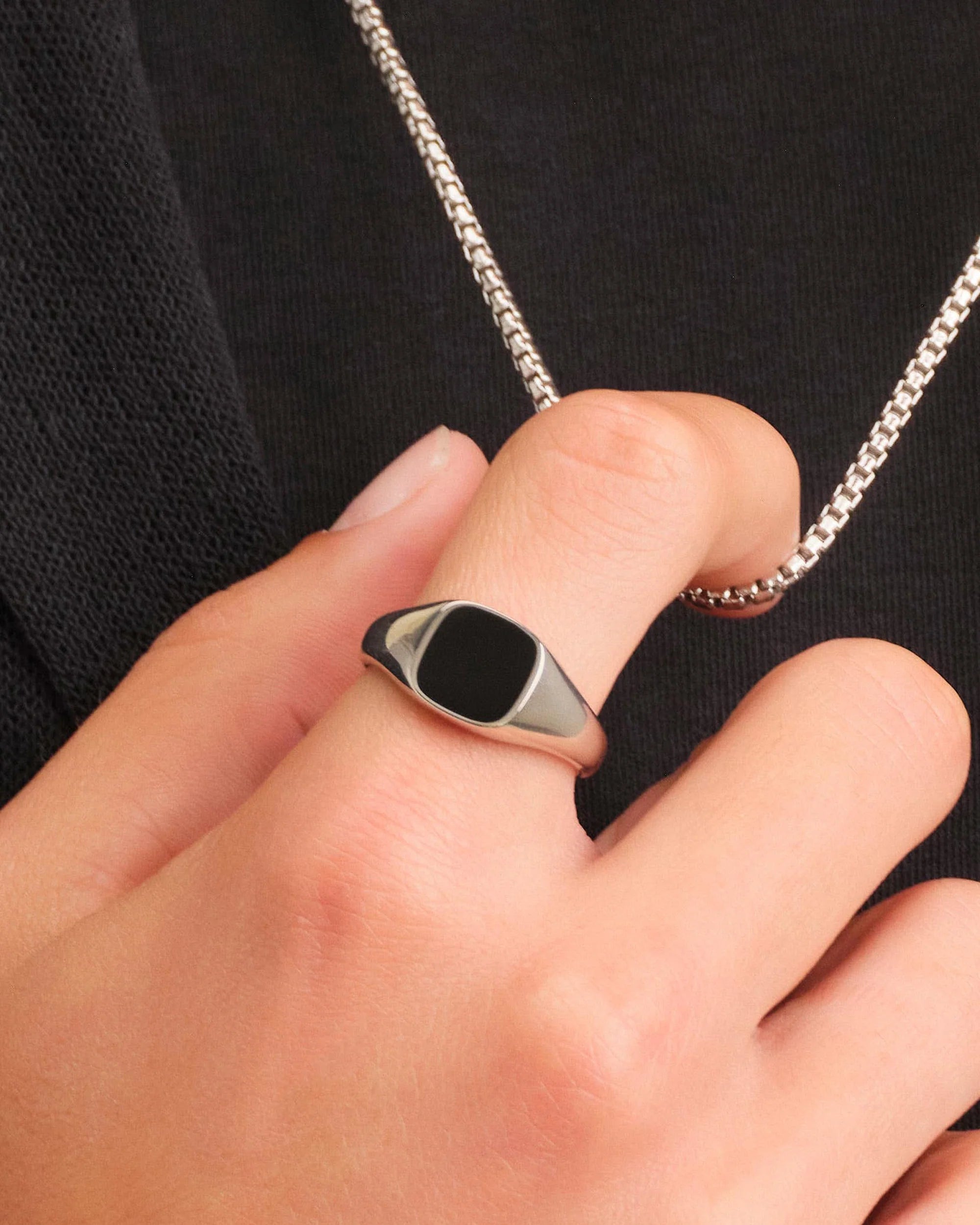 Square Signet Ring Silver 925
