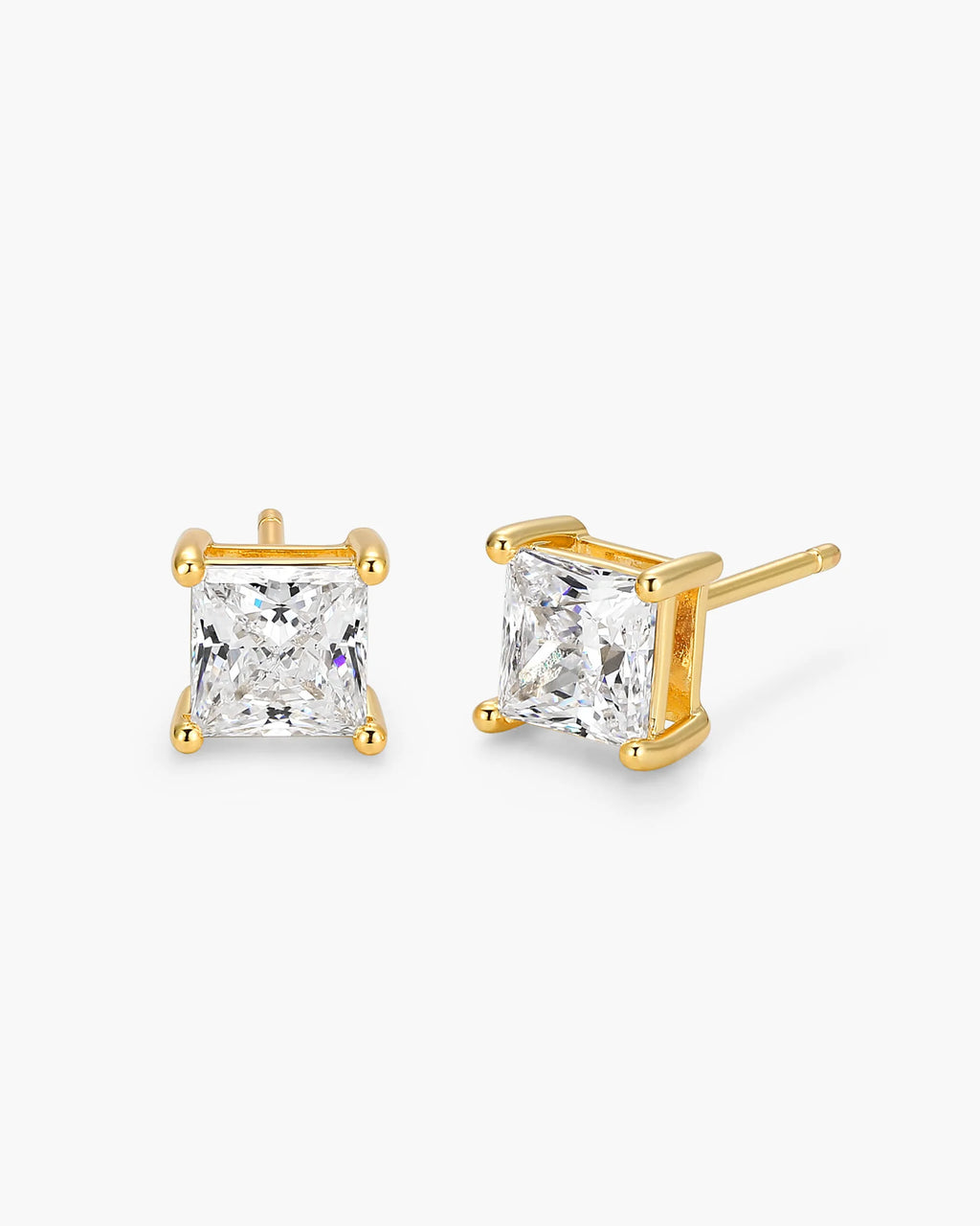 Square Stud Earrings Gold