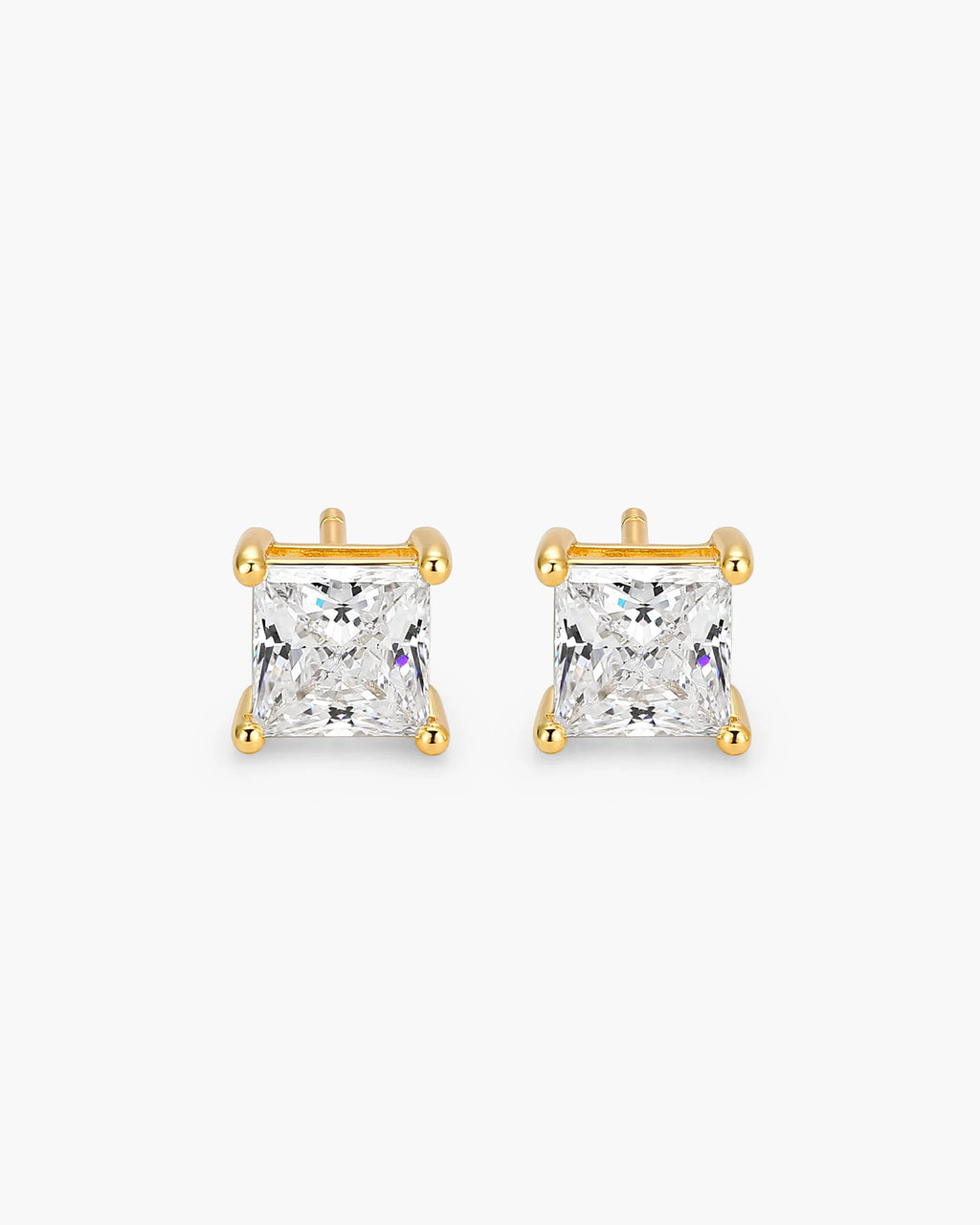 Square Stud Earrings Gold