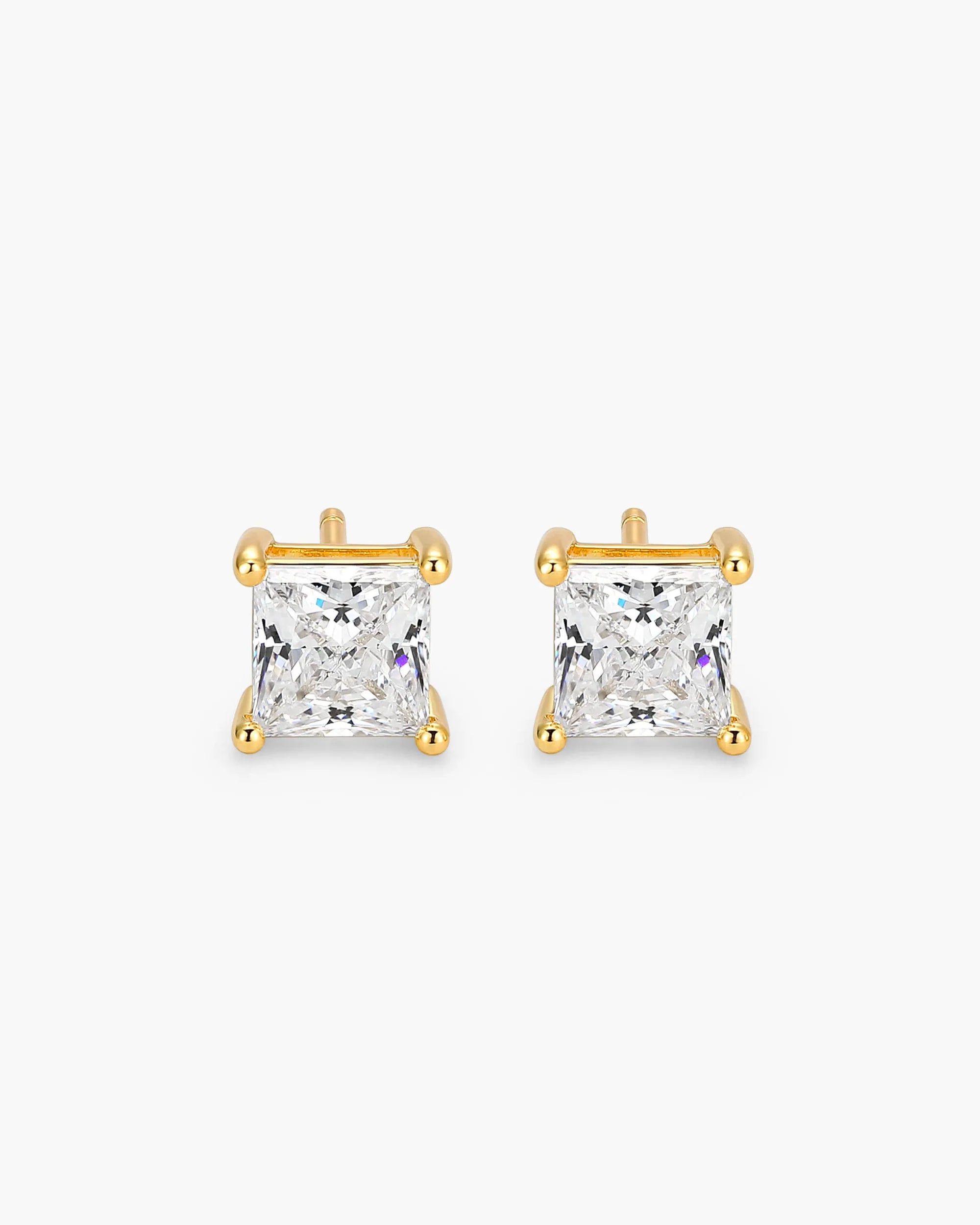 Square Stud Earrings Gold